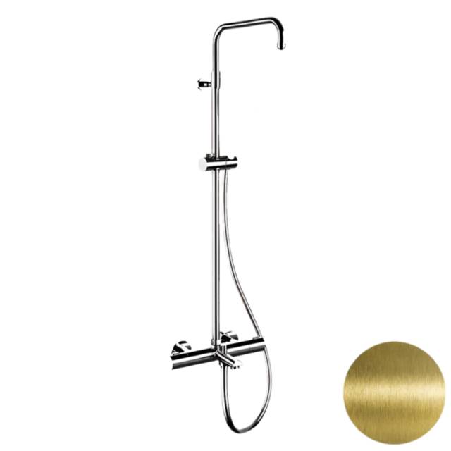 Душевая система термостатическая с изливом Remer Elegance EQ34ASSDVO, латунь состаренная