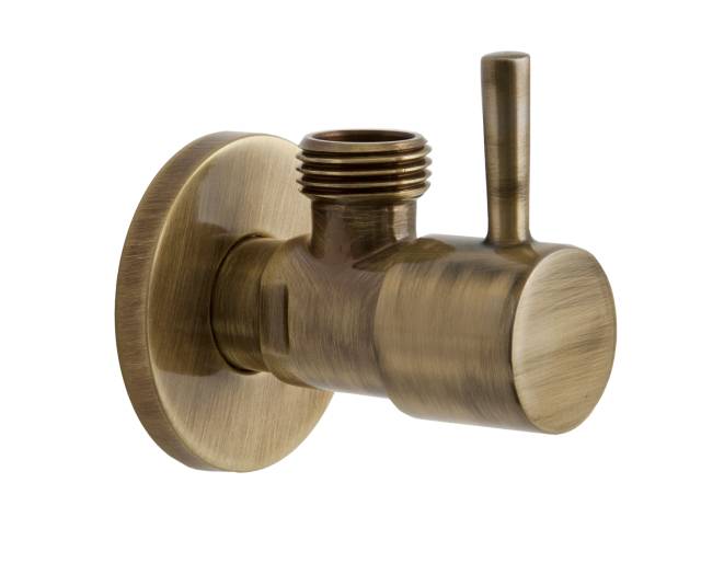 Запорный вентиль 1/2*1/2 Remer 128L1212VO, состаренная латунь