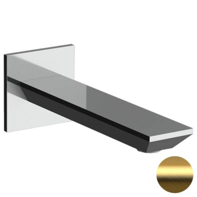 Излив настенный 18 см Remer Edge 91EGBG, золото брашированное