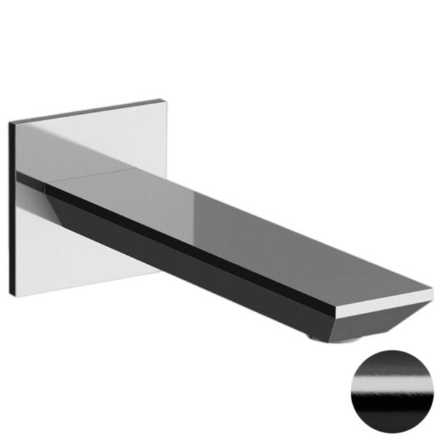 Излив настенный 18 см Remer Edge 91EGCFP, черный брашированный хром