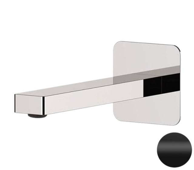 Излив настенный 23 см Remer Slash 91SLLNO, черный матовый