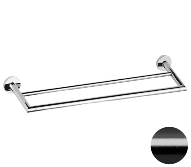 Полотенцедержатель двойной 60 см Remer Guest GS33CFP, черный брашированный хром