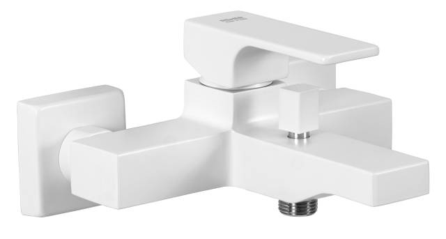 Смеситель для ванны Remer Absolute AU05BO, белый матовый