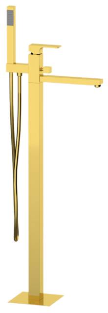 Смеситель для ванны Remer Absolute AU08DO, золото глянцевое