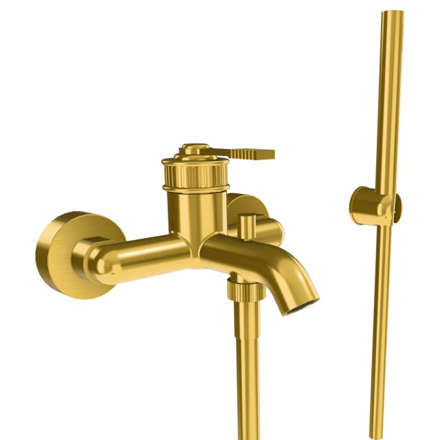 Смеситель для ванны Remer Atelier AL02BG, золото брашированное