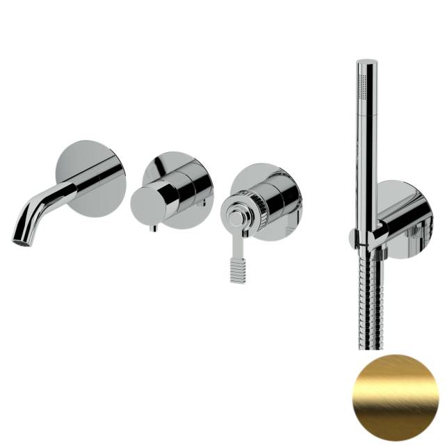 Смеситель для ванны Remer Atelier AL53D2PWBBG, золото брашированное