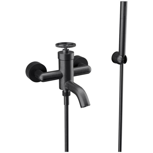 Смеситель для ванны Remer Chrono CH02CFP, черный брашированный хром