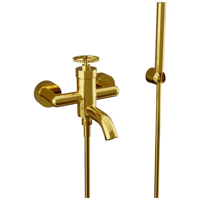 Смеситель для ванны Remer Chrono CH02DO, золото глянцевое