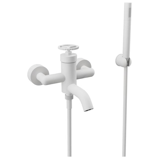 Смеситель для ванны Remer Chrono CH02BO, белый матовый