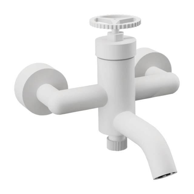 Смеситель для ванны Remer Chrono CH05BO, белый матовый