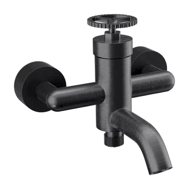 Смеситель для ванны Remer Chrono CH05CFP, черный брашированный хром