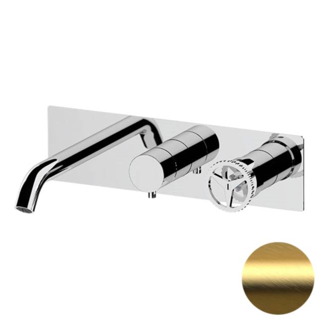 Смеситель для ванны Remer Chrono CH54D3BG, золото брашированное