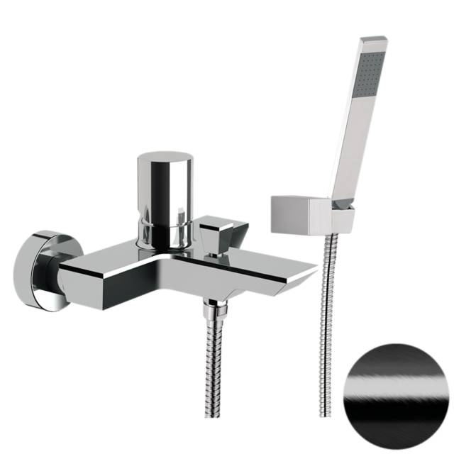 Смеситель для ванны Remer Edge EG502CFP, черный брашированный хром