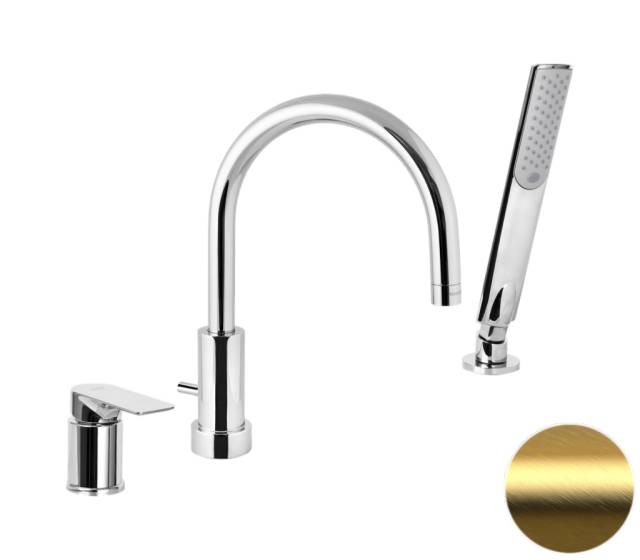 Смеситель для ванны Remer Infinity I07BG, золото брашированное