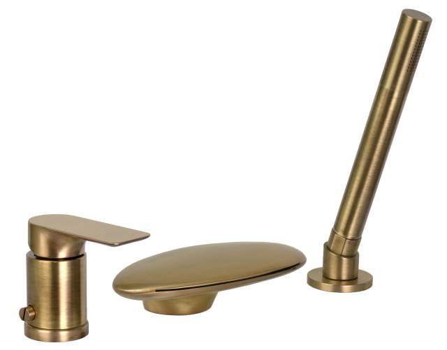 Смеситель для ванны Remer Infinity I07UFVO, состаренная латунь
