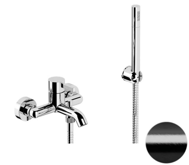 Смеситель для ванны Remer Metrica MC02CFP, черный брашированный хром