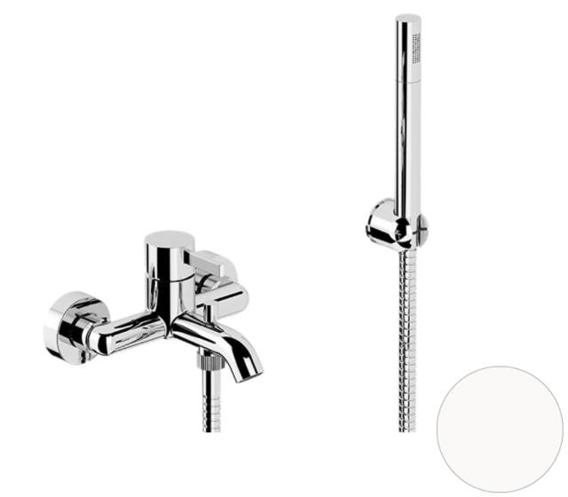 Смеситель для ванны Remer Metrica MC02BO, белый матовый