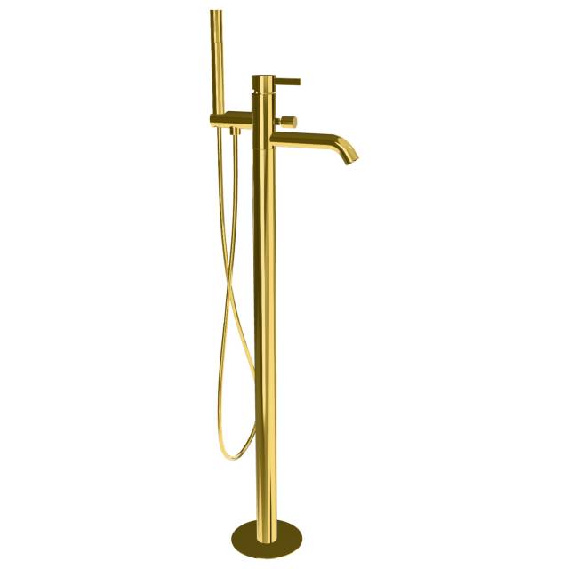 Смеситель для ванны Remer Metrica MC08DO, золото глянцевое