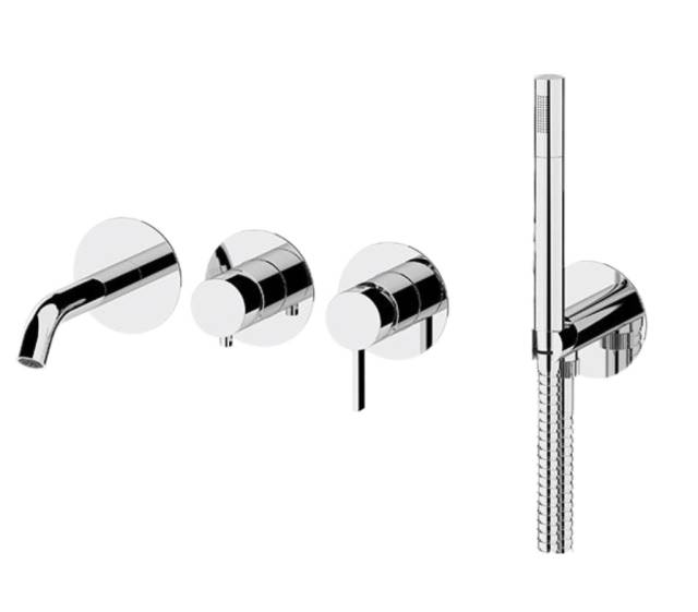 Смеситель для ванны Remer Metrica MC53D2PWB