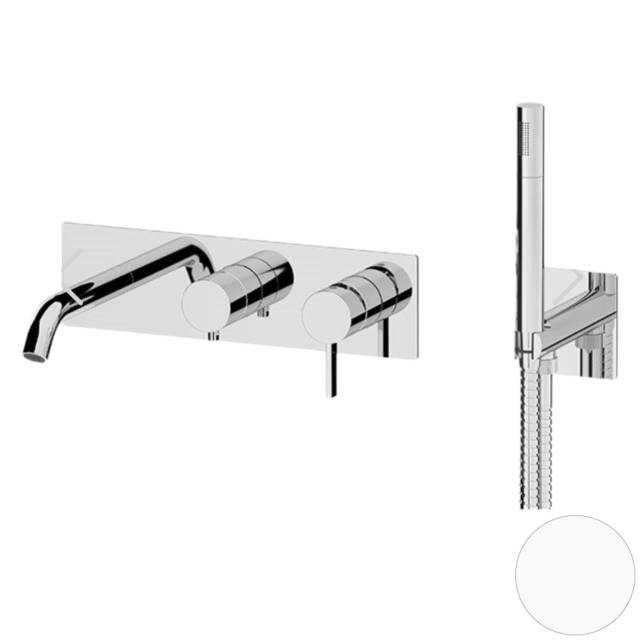 Смеситель для ванны Remer Metrica MC53D2BO, белый матовый