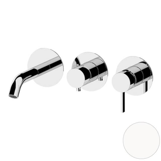 Смеситель для ванны Remer Metrica MC54D2PBO, белый матовый