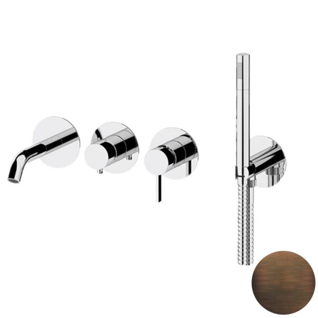 Смеситель для ванны Remer Metrica MC53D2PWBBR, бронза масляная