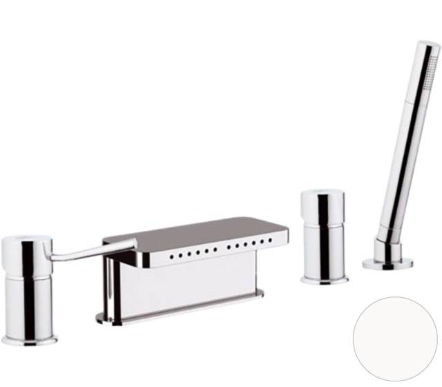 Смеситель для ванны Remer Minimal N06317MMBO, белый матовый