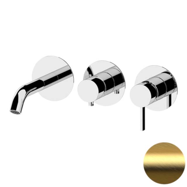 Смеситель для ванны Remer Metrica MC54D3PBG, золото брашированное