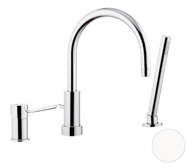 Смеситель для ванны Remer Minimal N072BO, белый матовый