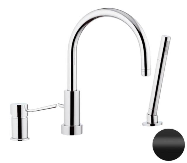 Смеситель для ванны Remer Minimal N072NO, черный матовый