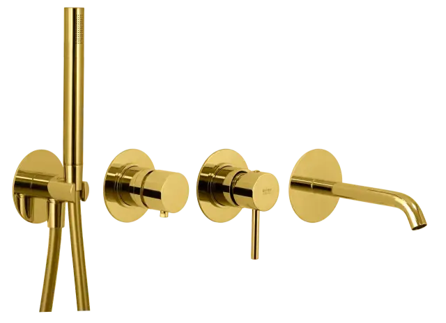 Смеситель для ванны Remer X Style X96S03ROXXDO, золото глянцевое