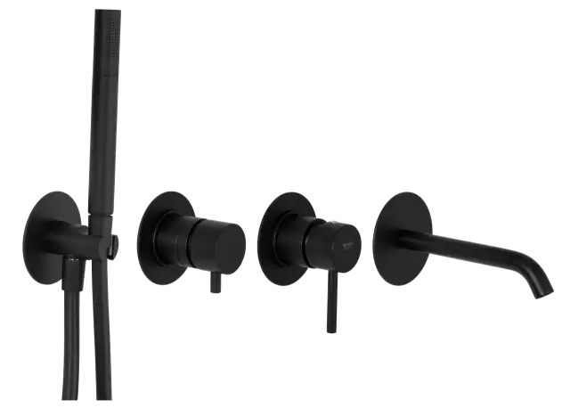 Смеситель для ванны Remer X Style X96S03ROXXNO, черный матовый