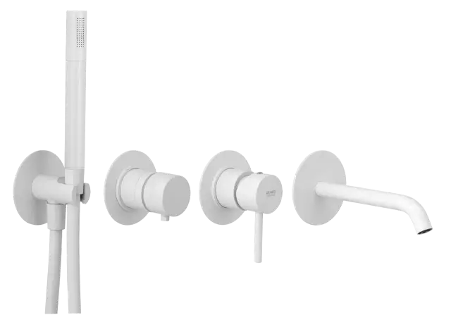 Смеситель для ванны Remer X Style X96S03ROXXBO, белый матовый