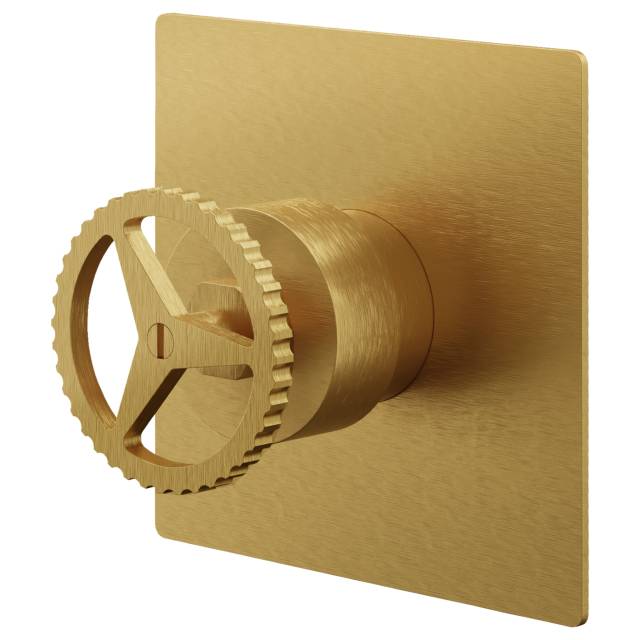 Смеситель для душа Remer Chrono CH30QBG, золото брашированное