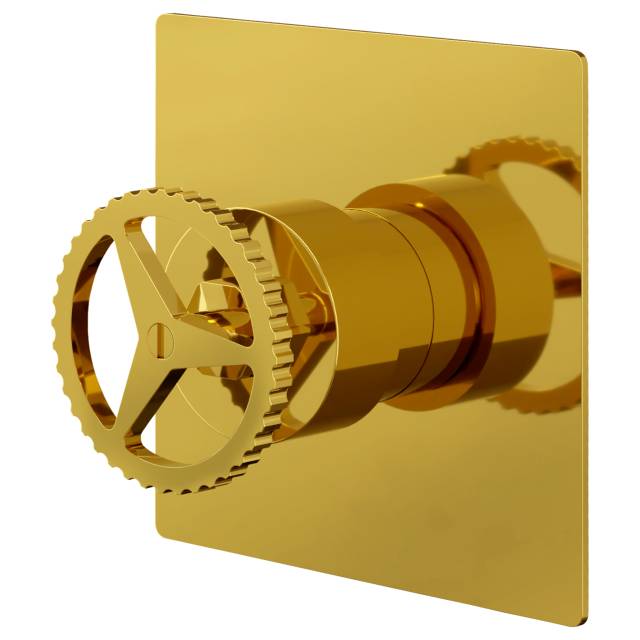 Смеситель для душа Remer Chrono CH30QDO, золото глянцевое