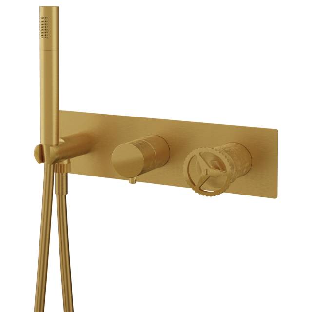 Смеситель для душа Remer Chrono CH97D3BG, золото брашированное