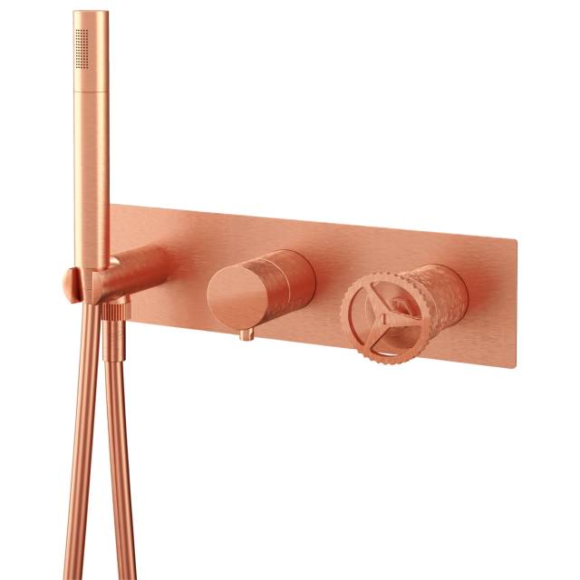 Смеситель для душа Remer Chrono CH97D2RP, медь брашированная