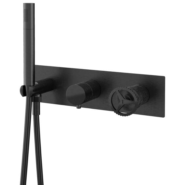 Смеситель для душа Remer Chrono CH97D3CFP, черный брашированный хром