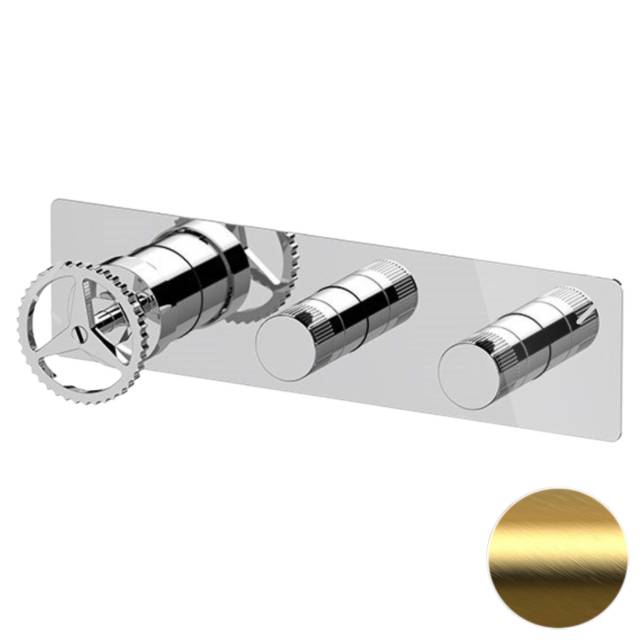 Смеситель для душа Remer Chrono CH98D2WBBG, золото брашированное