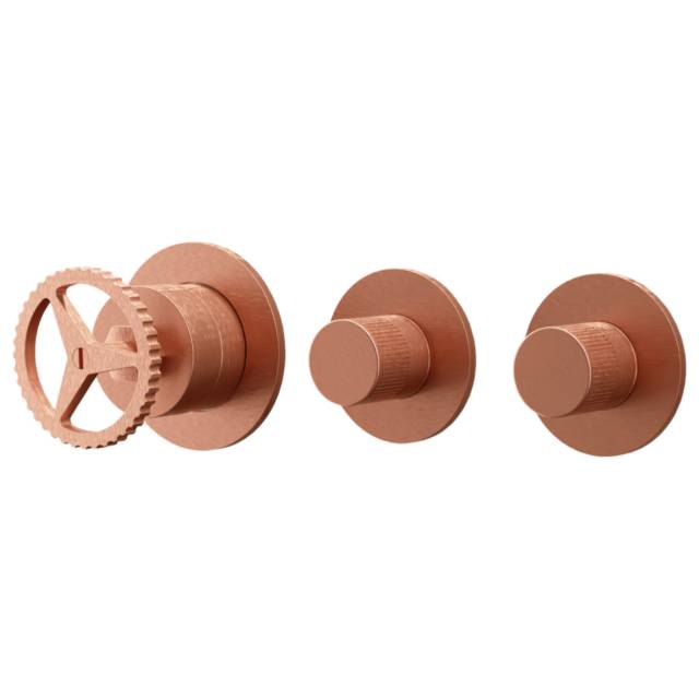 Смеситель для душа Remer Chrono CH98D2PWBRP, медь брашированная