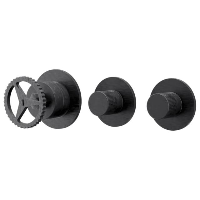 Смеситель для душа Remer Chrono CH98D2PWBCFP, черный брашированный хром