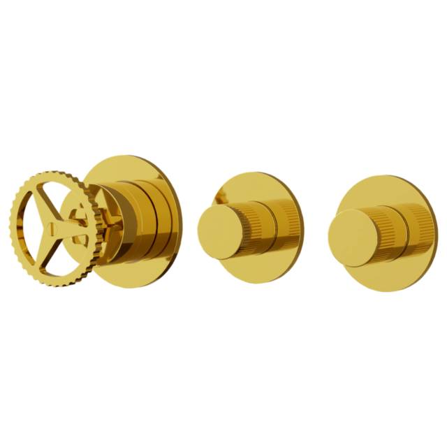 Смеситель для душа Remer Chrono CH98D2PWBDO, золото глянцевое