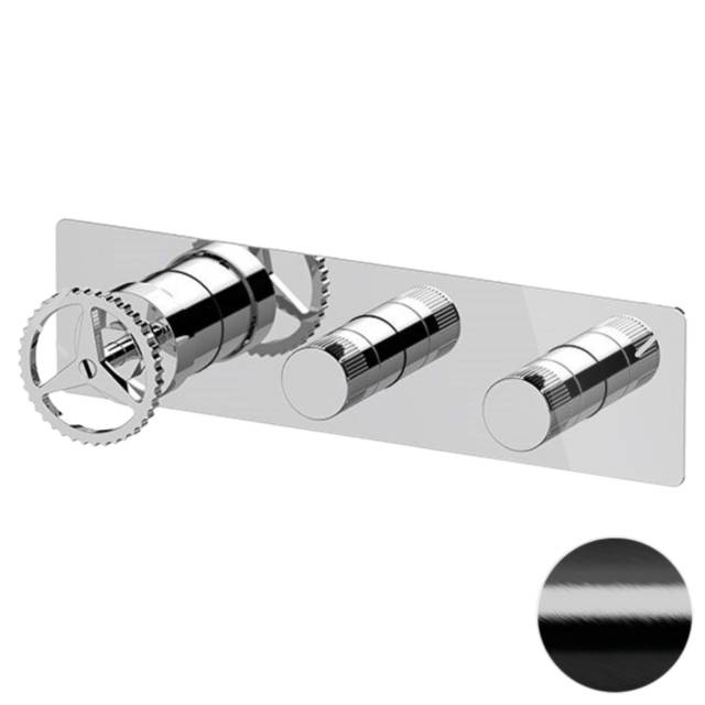 Смеситель для душа Remer Chrono CH98D2WBCFP, черный брашированный хром