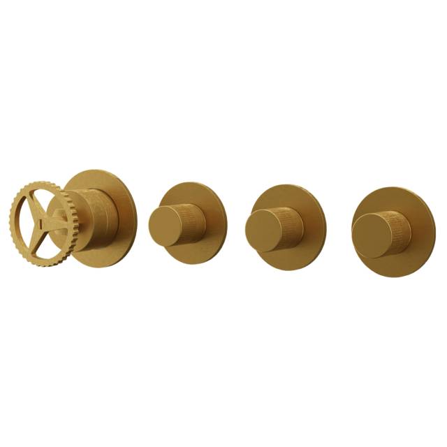 Смеситель для душа Remer Chrono CH98D3PWBBG, золото брашированное