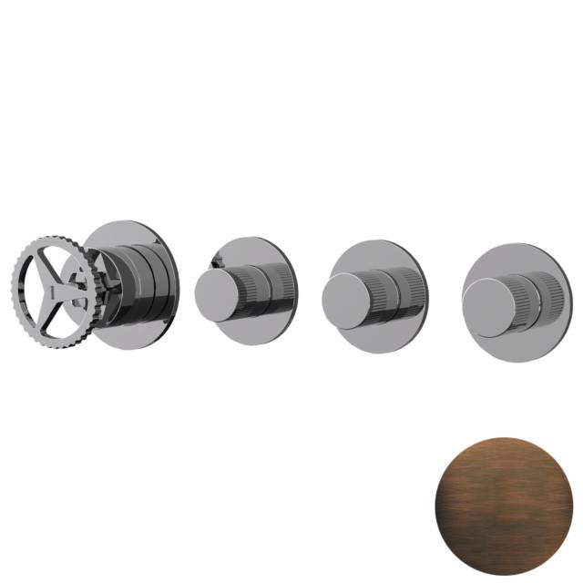 Смеситель для душа Remer Chrono CH98D3PWBBR, бронза масляная