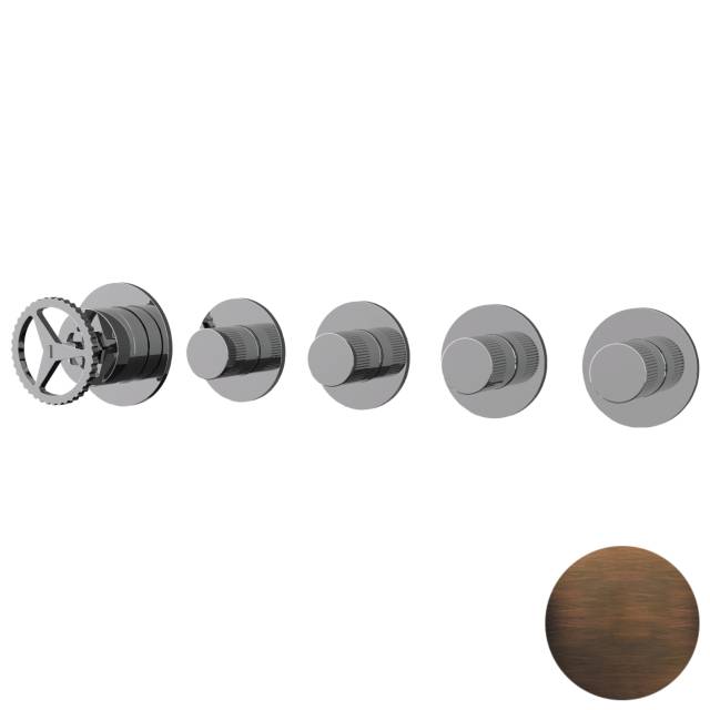 Смеситель для душа Remer Chrono CH98D4PWBBR, бронза масляная