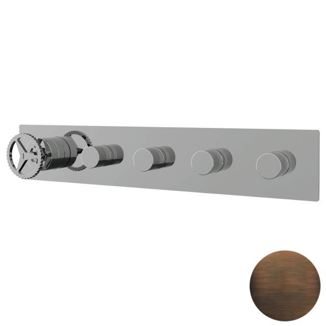 Смеситель для душа Remer Chrono CH98D4WBBR, бронза масляная