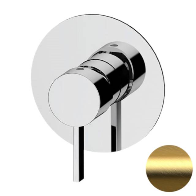 Смеситель для душа Remer Metrica MC30LBG, золото брашированное