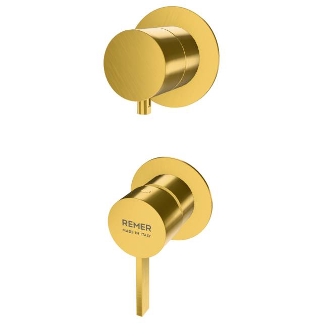 Смеситель для душа Remer Metrica MC92PWBBG, золото брашированное