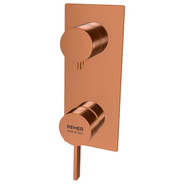 Смеситель для душа Remer Metrica MC92WBRP, медь брашированная